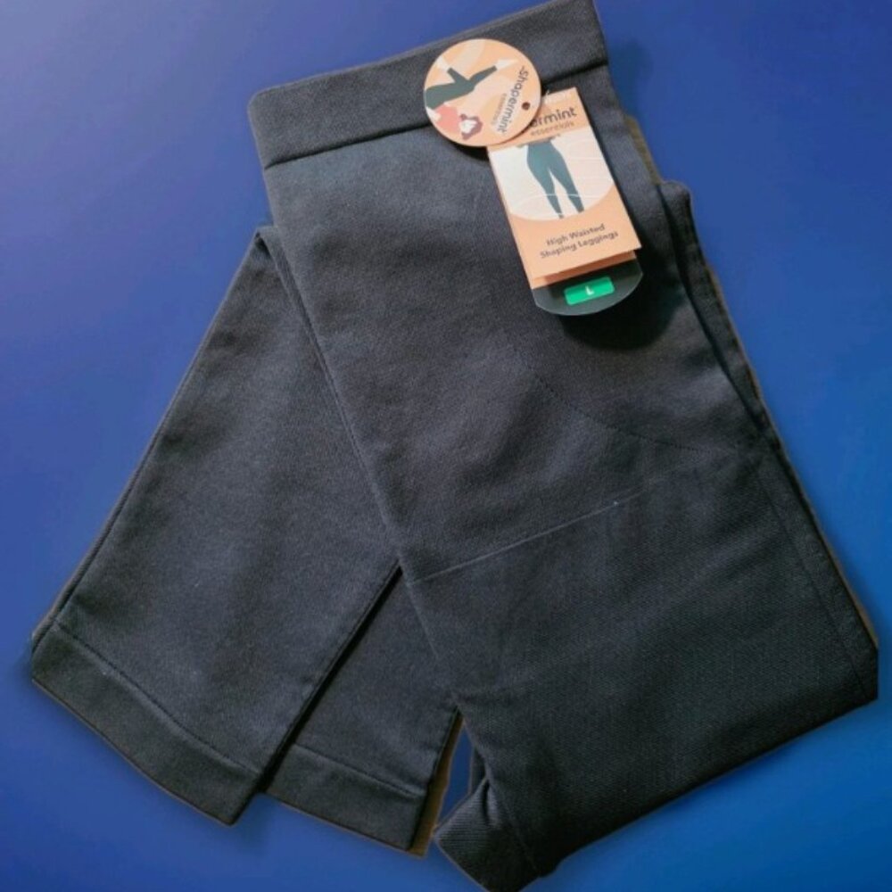 Shapermint Essentials Women's High-Waisted Shaping Leggings BLACK Large NEW